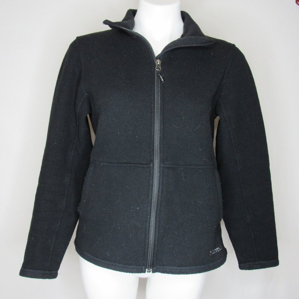 Marmot Black Fleece Zip Up Jacket Women's M Medium